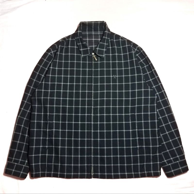 Jaket tartan harrington ysl polo casual