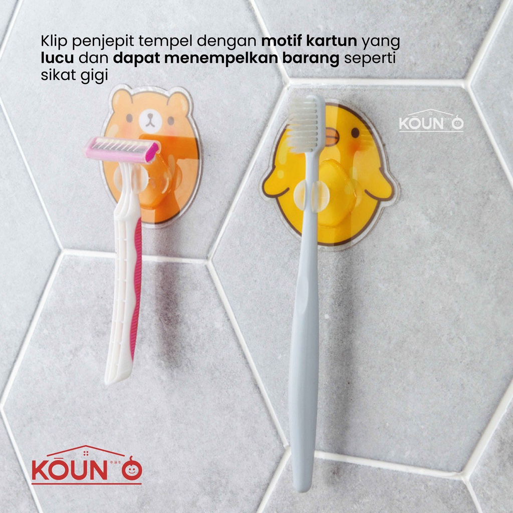 Tempat Sikat Gigi Pulpen Pensil Hook Tempel Dinding Kamar Mandi Gantungan Wastafel ToothBrush Holder