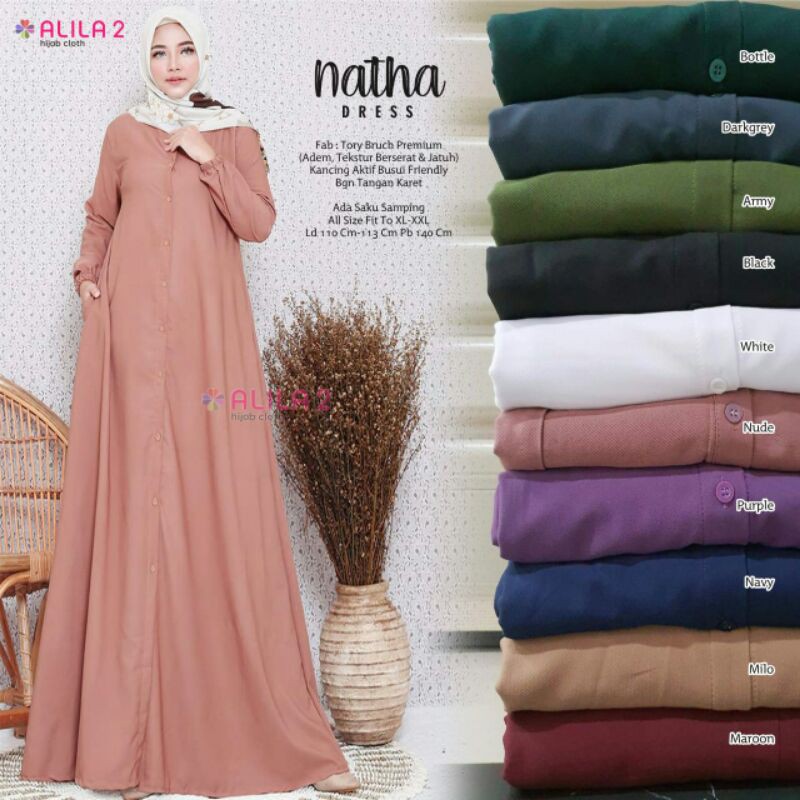 Natha Dress By Alila Hijab Cloth || Dress Syari