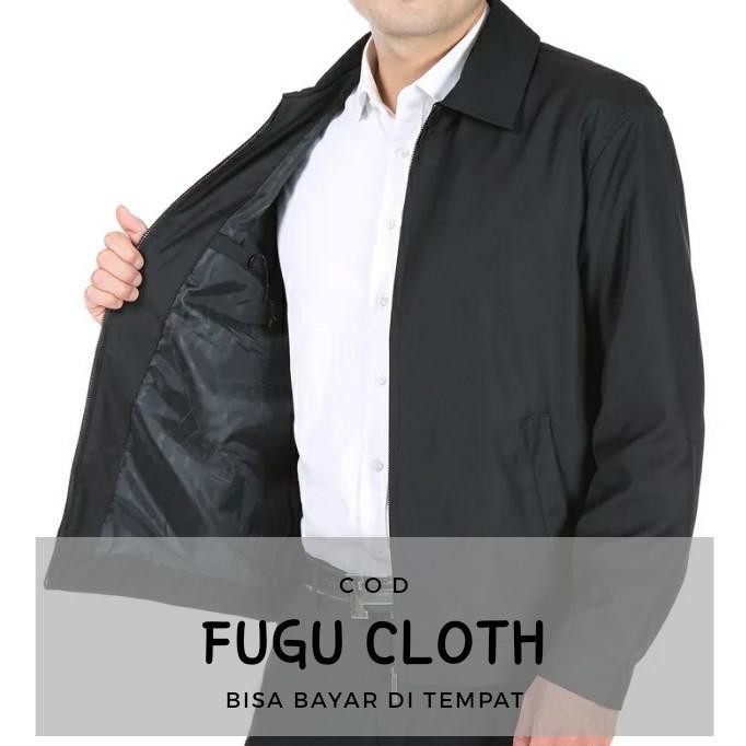 [depan1]Jasket Pria Semi Jas Jaket Cowok Formal Boss Seragam Kantor Jacket Seminar Polos Hitam Pekat