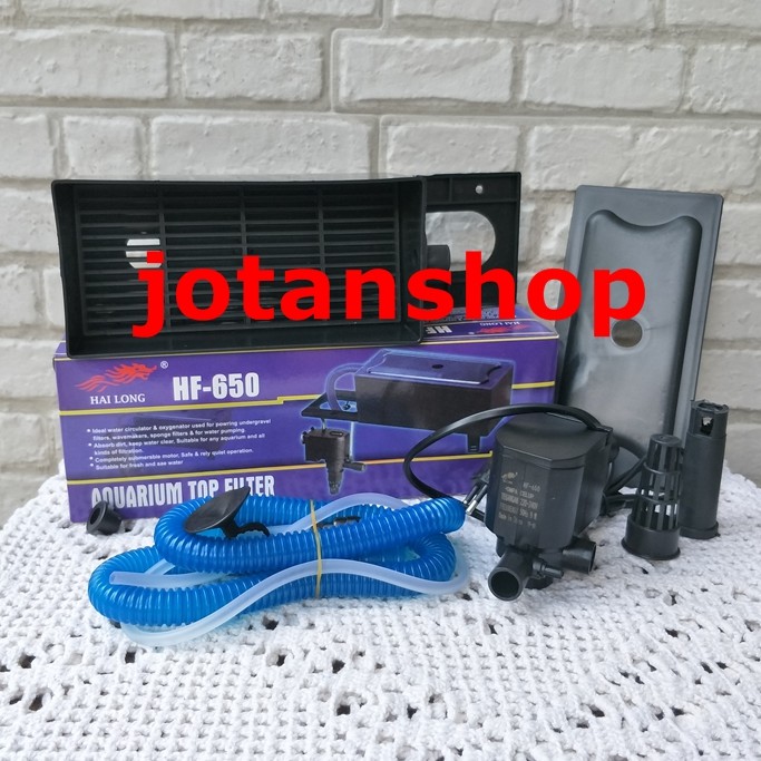 HAILONG  HF650 hf 650 hf-650 Box filter atas top lengkap aquarium aquascape