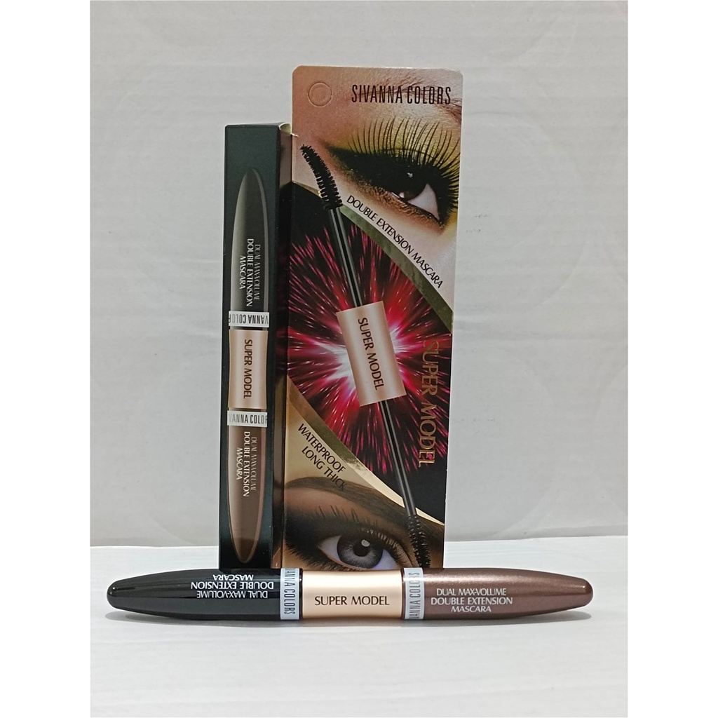 SIVANNA COLORS DOUBLE EXTENSION MASCARA/MASCARA/BULU MATA/ALIS MATA/BRUSH/MAKE UP BRUSH/KOSMETIK/SIVANNA