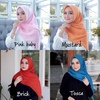  Bella  Square  Warna  Part 2 Hijab Jilbab  Segiempat 