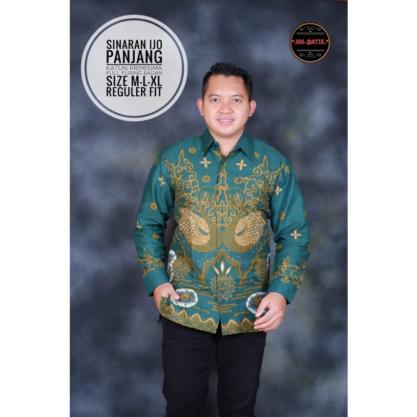 SINARAN IJO SM BATIKSOLOAMANAH KEMEJA BAJU BATIK PRIA SOLO LENGAN PANJANG PENDEK LAPIS FURING ATASAN BATIK PREMIUM MODERN KATUN HALUS WISAKA MERAH PARANG KAWIBAWAN PERMANA MERAH BANGAU LEMON PANJI LESMONO NAVY GUNARDO BIMO IJO GUNAWAN GURDO IJO NAGA ABU