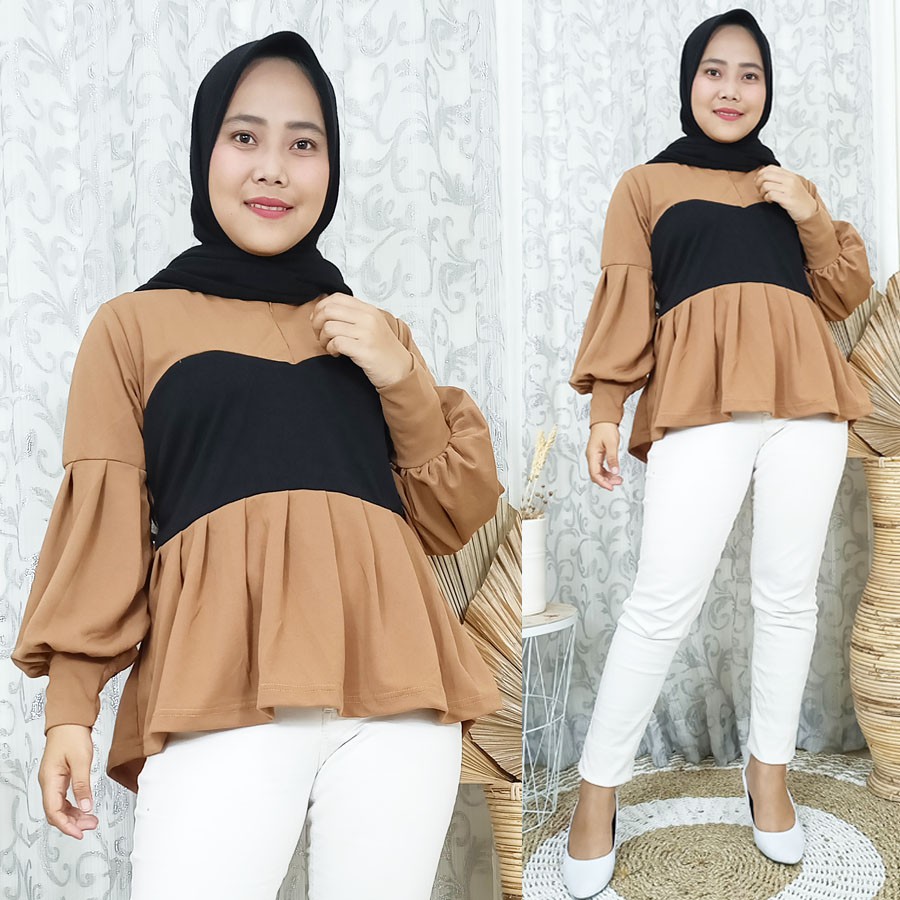 MONIC BLOUSE SLETING DEPAN CARLINA FASHION