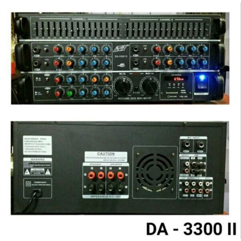 Power Ampli Karaoke Pewie DA-3300 Mixer Amplifier  PIWIE  DA3300 PEAWIE