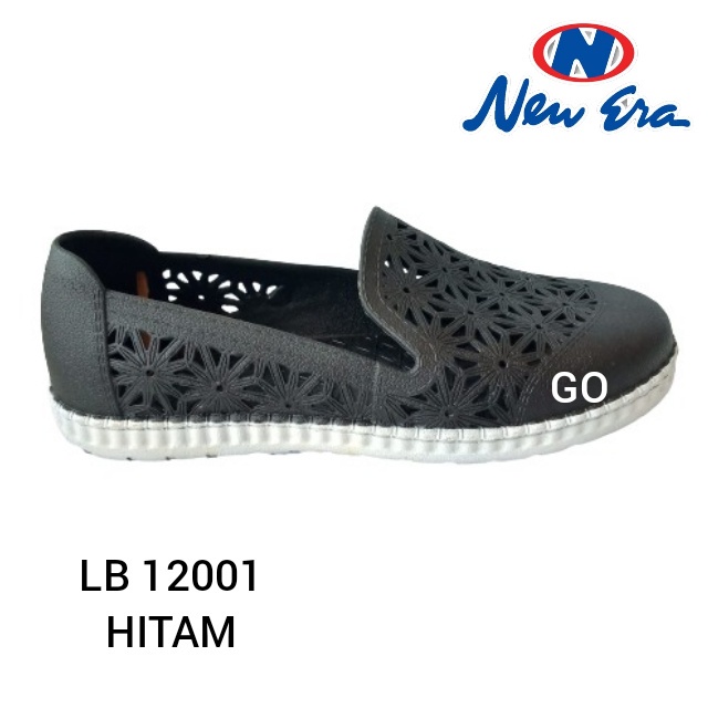 BB NEW ERA LB 12001 PVR Sepatu Slip On Wanita Karet Terbaru Original Murah