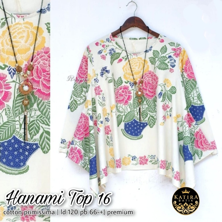 HANAMI TOP 16 BLOUSE BATIK JUMBO BLUS XXXL LD 120 4L  ASLI HANDMADE  KATUN HALUS PREMIUM SERAGAM PESTA CANTIK KANTOR KERJA  SERAGAM KONDANGAN BLUS BUNGA FLORAL