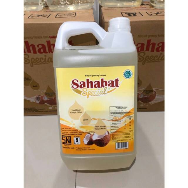 

Minyak goreng kelapa Sahabat Special (Jerigen 5 liter)