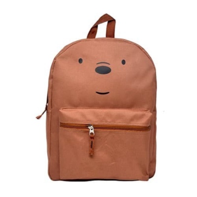 Promo We Bare Bears Face Backpack  Tas Ransel We Bare Bears Face - Grizz Berkualitas