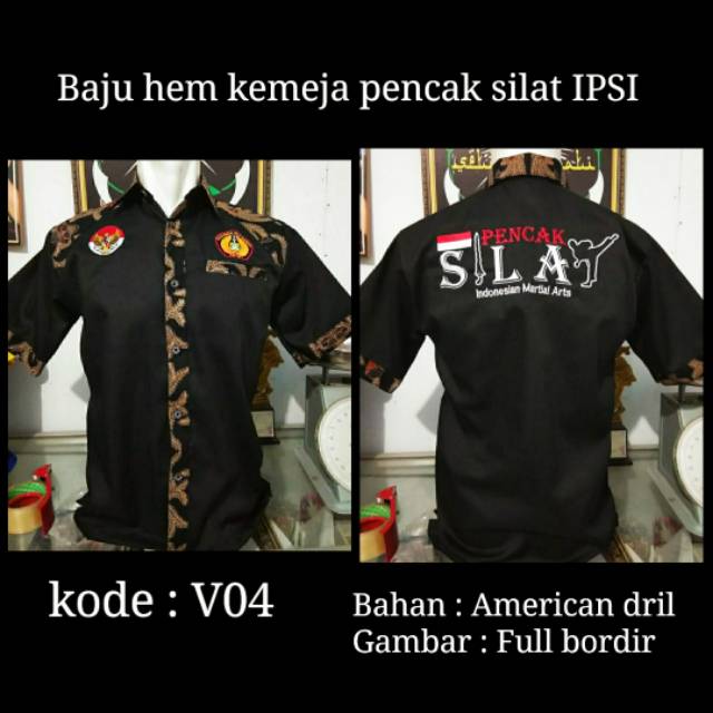 Baju Hem kemeja pencak silat IPSI kode V04