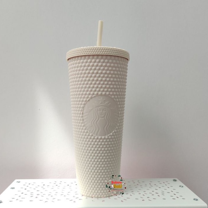 Starbucks White Matte Cup Studded