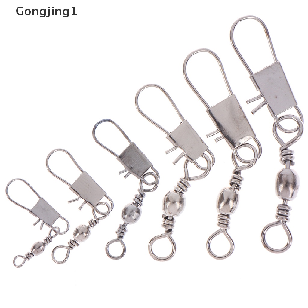 Gongjing1 Kilikili Pancing Barrel Swivel Dengan interlock