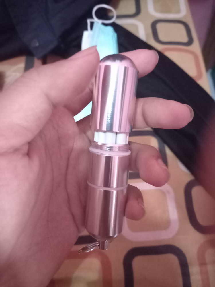 Tempat Rokok Bentuk Silinder Cigarette Case Stainless Steel