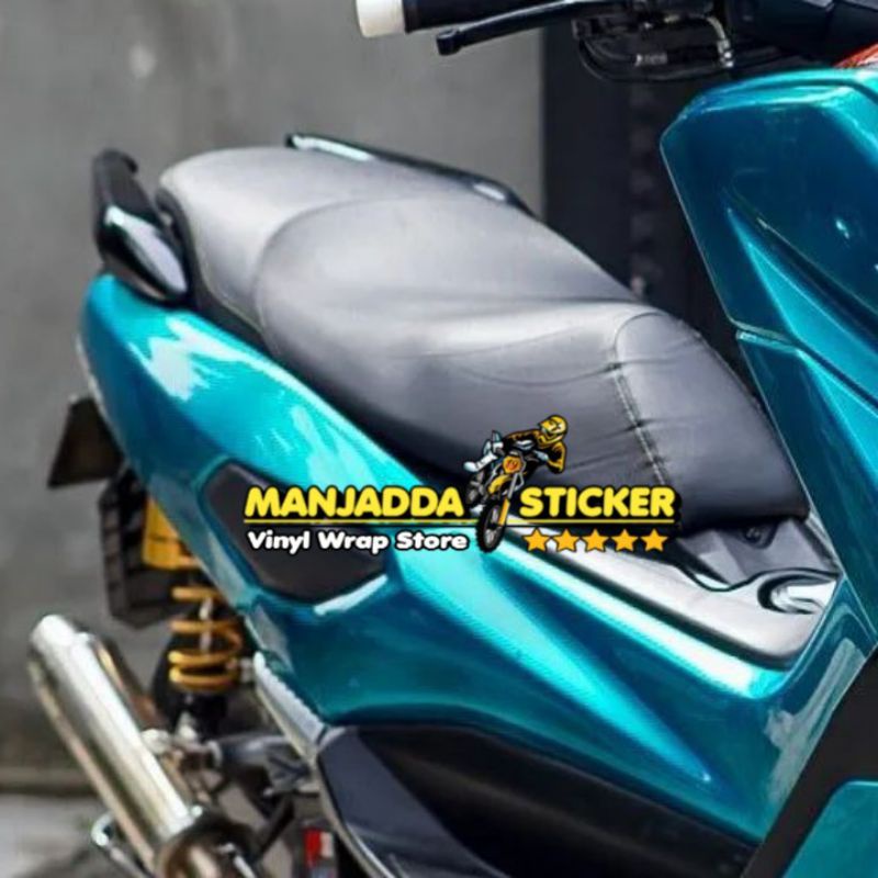 Stiker Skotlet Motor Metalic Biru Muda Candy Kualitas Premium