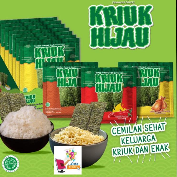 

ㅰQ Rumput Laut KRIUK HIJAU Halal | 1 box | 12 pcs HOT ITEM 3085 ✯