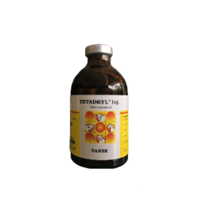 Sanbe Farma / Vetadryl 50 ml / Obat Anti Alergi Antihistamin Hewan