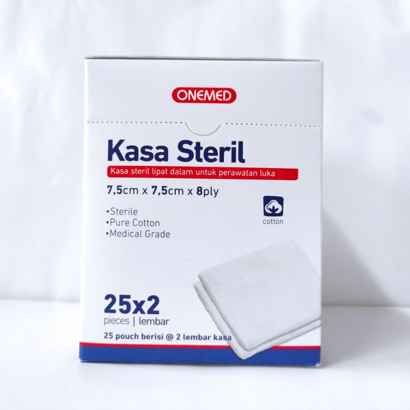 Kasa steril 7,5cm x 7,5cm x 8ply onemed/ kasa steril  onemed 7,5 x7,5xm 8 ply isi 2