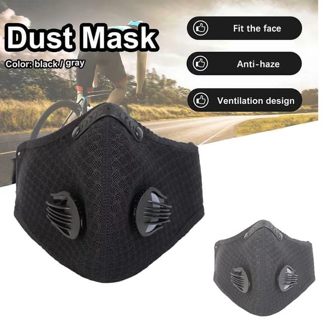 Masker kain KN95 premium dual filter standard FDA