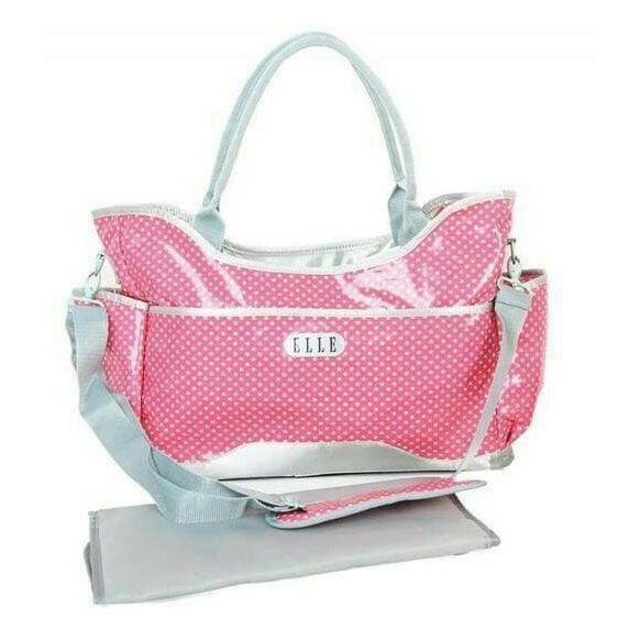 Elle Pink Polkadot Tas Diaper Bag Baby Tas Perlengkapan Bayi