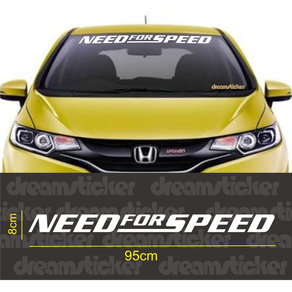 Sticker Kaca Depan Mobil Need For Speed Windshield Cutting