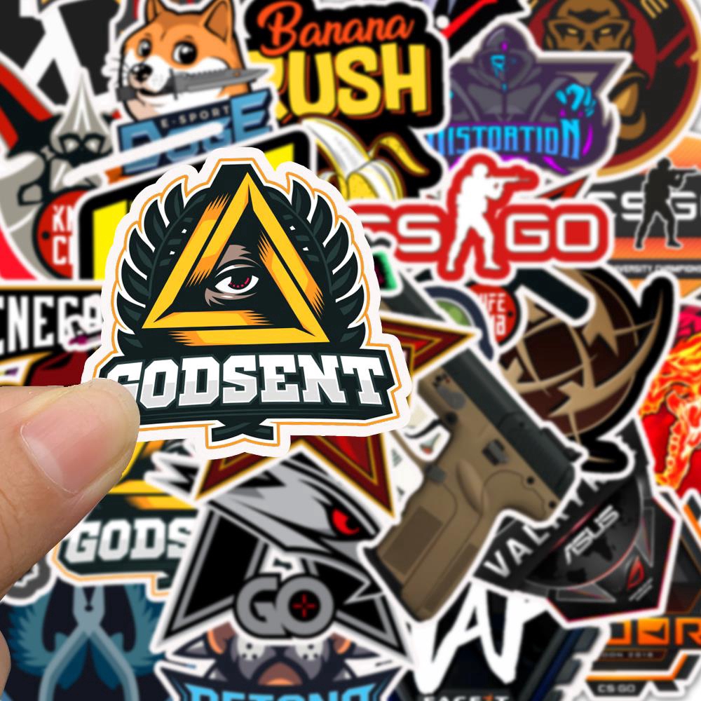 50pcs / lot Graffiti Anime Cs Go Funny Stickers Waterproof For Laptop / Motorcycle