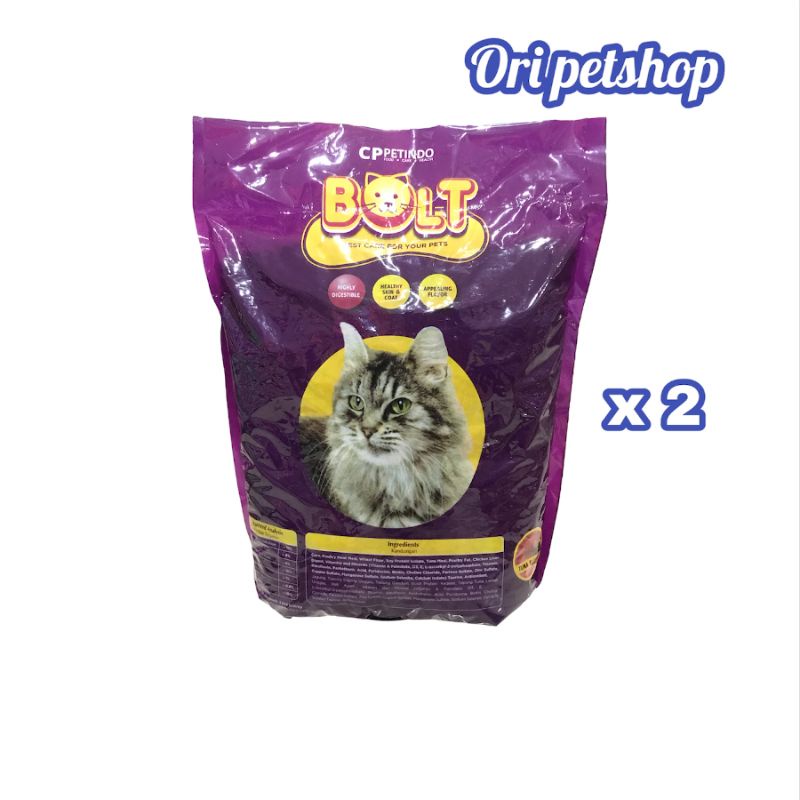 (2x) Bolt Cat Food 800g Makanan Kucing Dewasa - Ikan