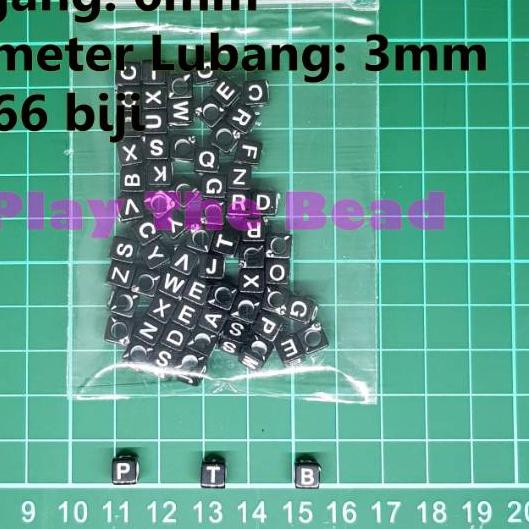

Ready Stock Manik Huruf Putih Kotak Hitam