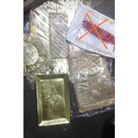 tatakan bokor cuci kaki pengantin kuningan