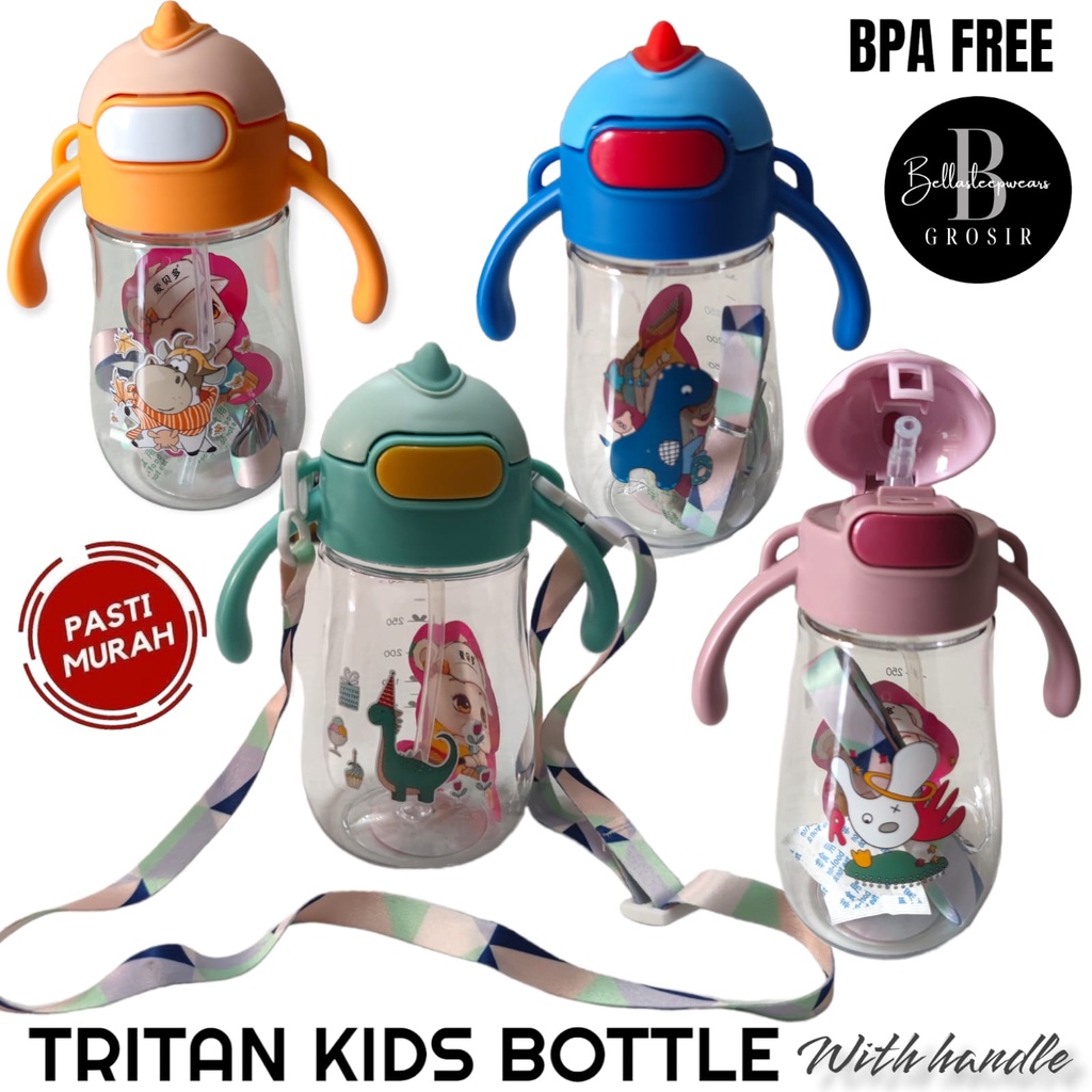 SELIYA  BOTOL TRITAN SELIYA MINUM ANAK KIDS GAGANG SUSU CHILD BAYI KARAKTER BPA FREE