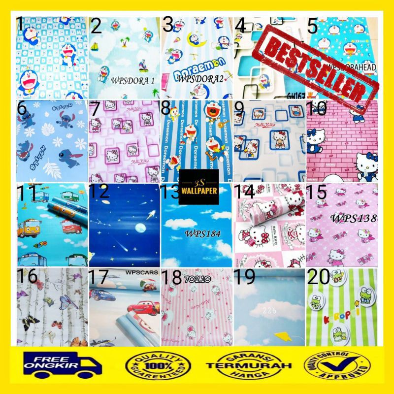 [COD] WALLPAPER DINDING KARAKTER KARTUN / WALLPAPER DINDING  / WALLPAPER / WALLPAPER 3D 500