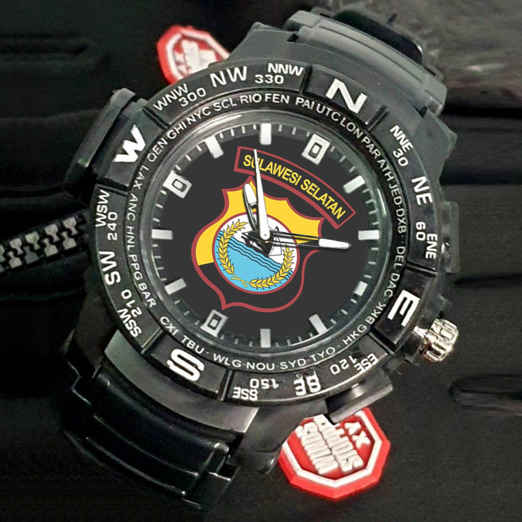 (EXCLUSIVE) Jam Tangan POLDA SULAWESI SELATAN Sport Bagus