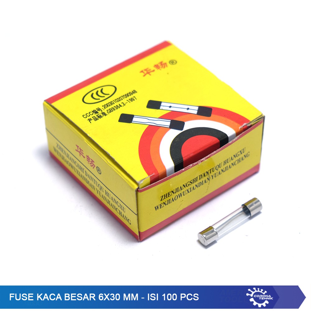 Fuse - Sekring Kaca Besar 6x30 mm - Isi 100 Pcs