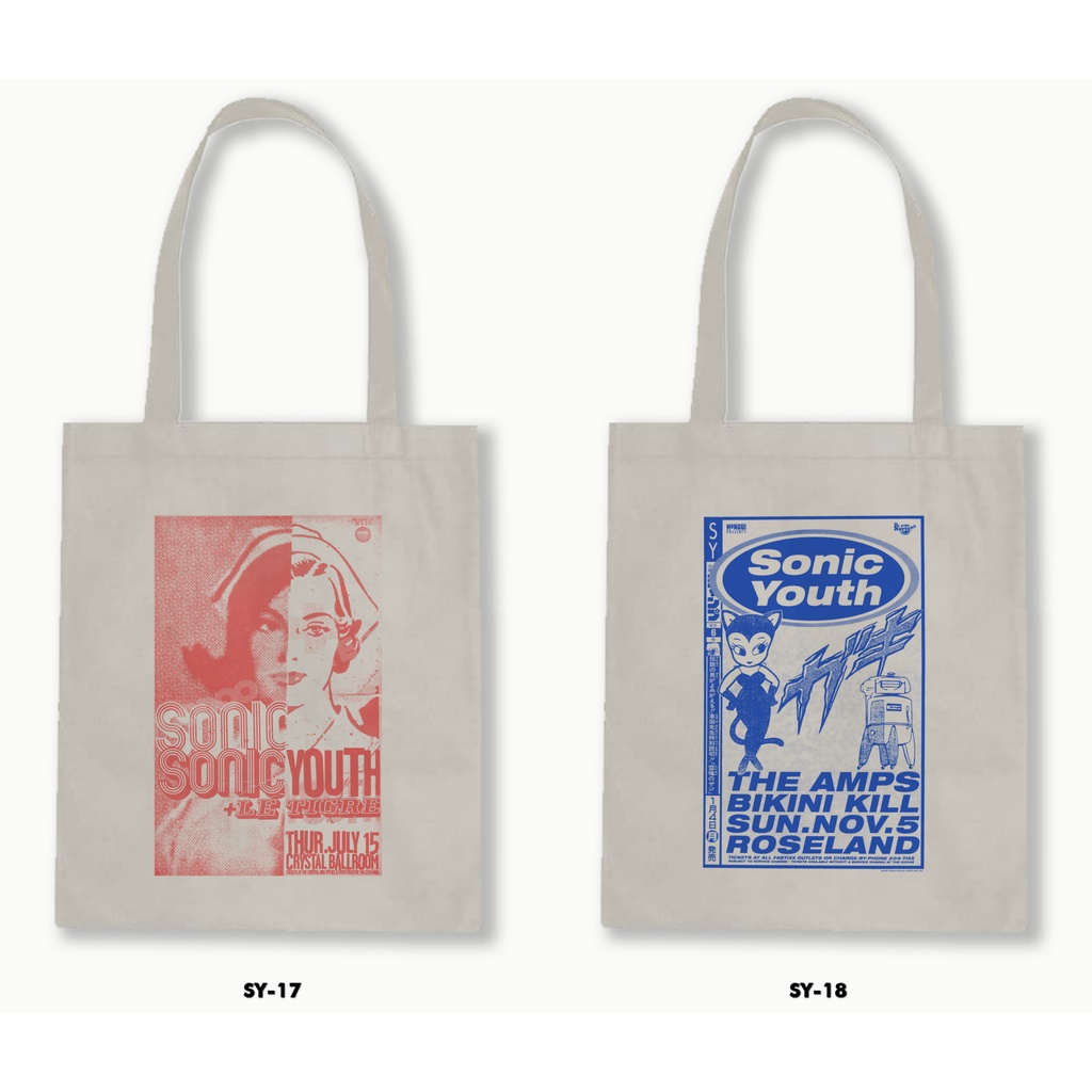 TOTE BAG BLACU - SONIC YOUTH 01