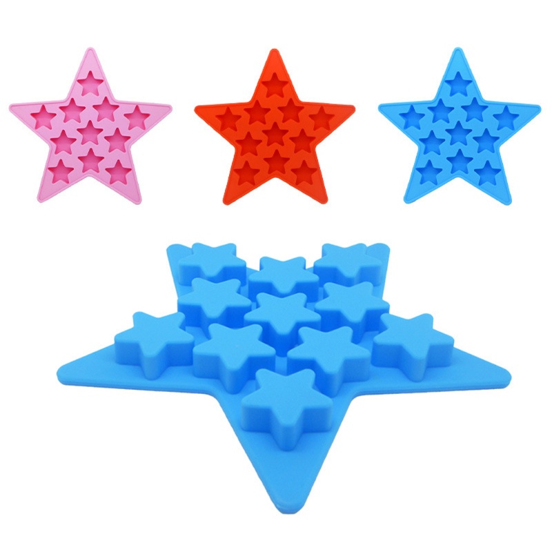 SIY  Five Star Cool Silicone Ice Cube Tray Freeze Mold Mini Star Pendant Resin Molds