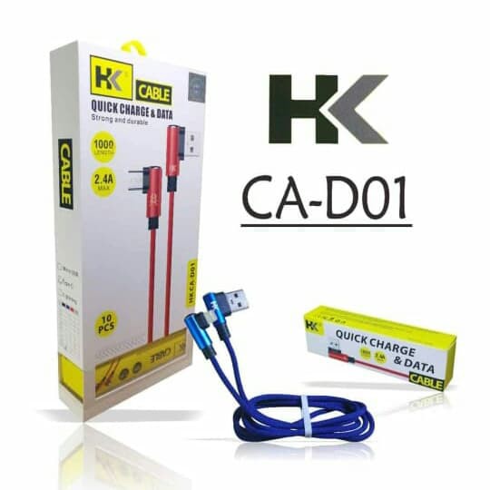 KABEL TYPE C MURAH HK CA-D01 ORIGINAL HK SEGEL FC/KABEL DATA DAN FAST CHARGE HK CA-D01 TYPE C GROSIR
