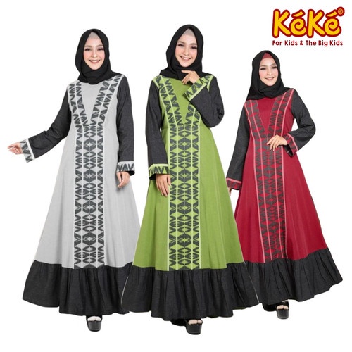 Gamis Dewasa Keke GDK SR 181907 | Gamis Dewasa Keke Original | Gamis Dewasa Keke Katun | KeKe Baju M