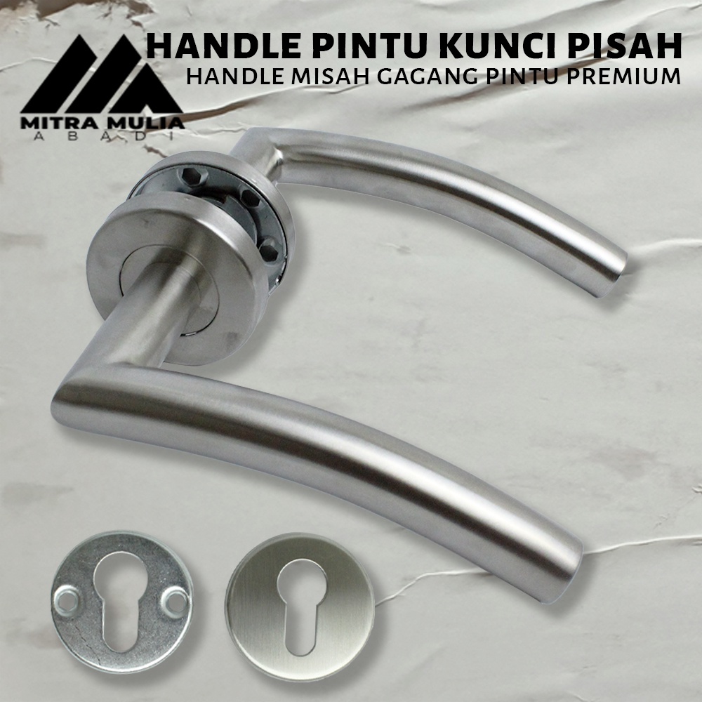 Kunci Pisah Premium l Handle Misah Gagang Pintu Premium Rosette Stainless SUS 304