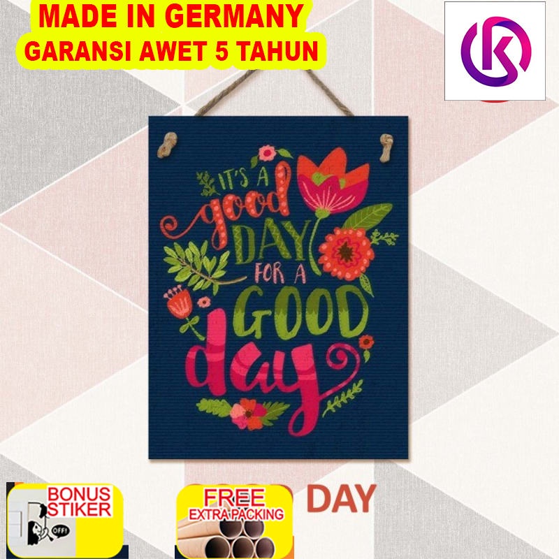 

Grosir Hiasan Dinding - GOOD DAY - Gantungan Pajangan Cafe / Rumah - Sign