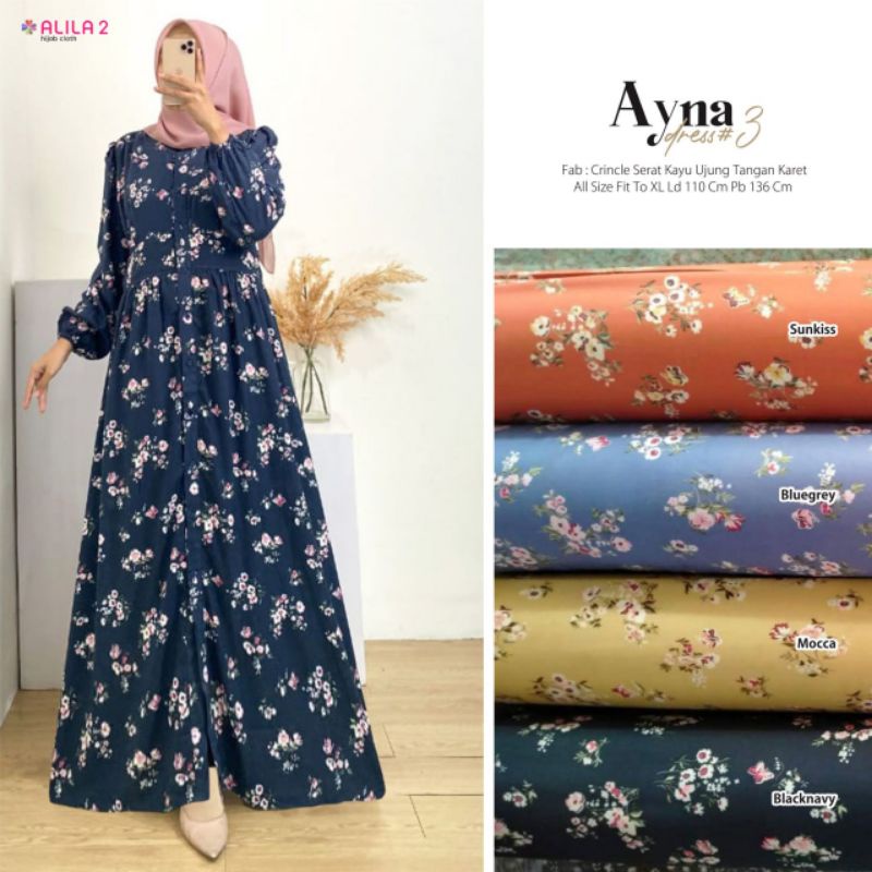 AYNA MAXY DRESS GAMIS WANITA MUSLIM BY ALILA