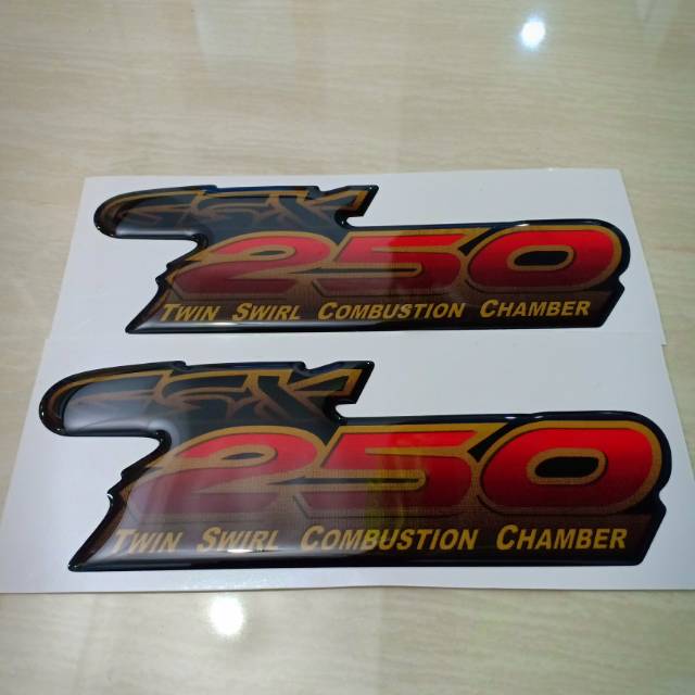 Stiker cover aki filter thunder 250 gsx250 satu set