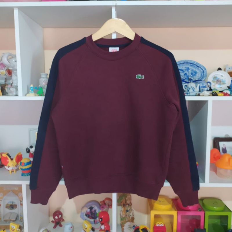 crewneck Lacoste Live Burgundy