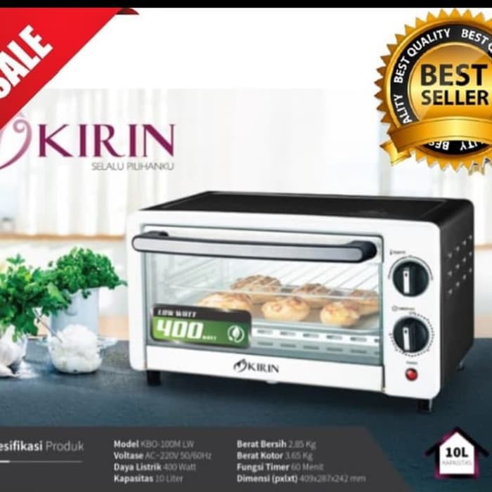 Oven Kirin Listrik KBO100M LW Kirin KBO 100M Low Watt Kirin 10liter