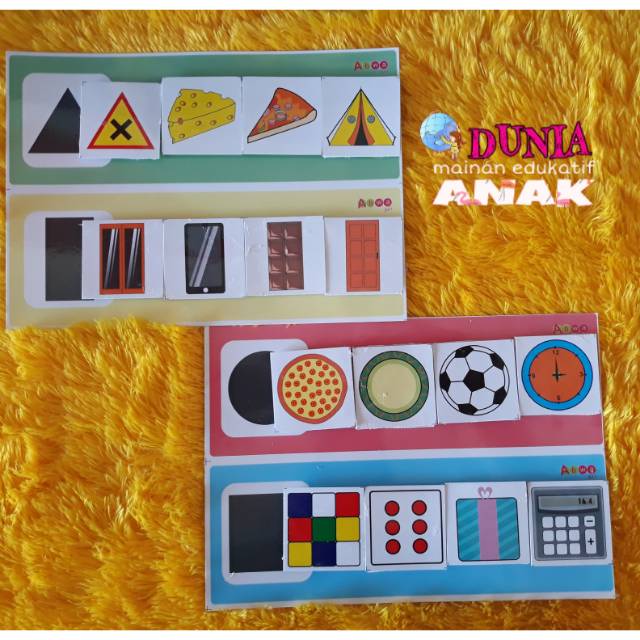 

Mencocokkan bentuk (velcro)