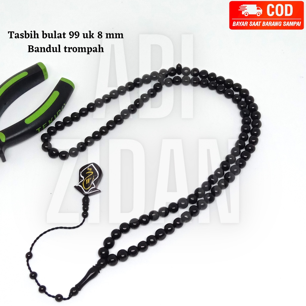 tasbih kokka kauka kaoka kaokah kokkah kaukah asli original model bulat 99 ukuran 8 mm bandul trompah