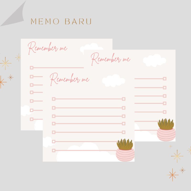 

MEMO PAD REMEMBER CACTUS | MEMO PAD PASTEL | MEMO PAD | MEMO