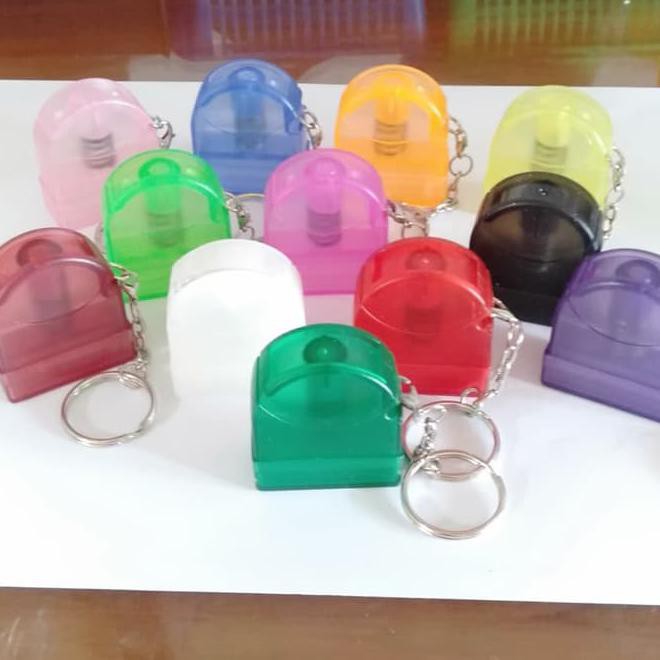 

Stempel Gantungan Kunci Transparan (Warna Warni)