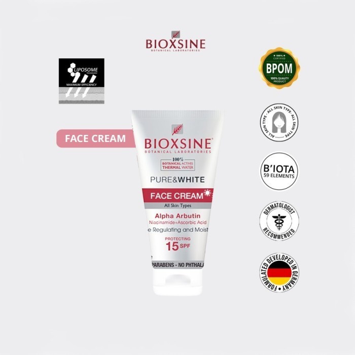 Bioxsine Pure &amp; White Face Cream 50ml BPOM