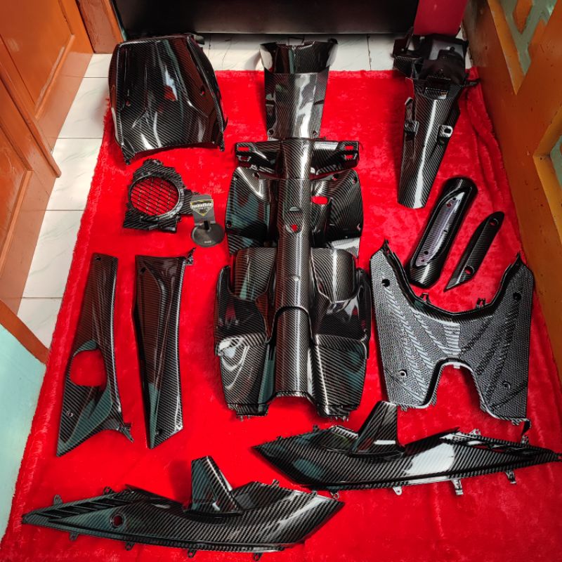 FULL COVER BODY KASAR VARIO 110 CW KARBU LAMA OLD SESUAI FOTO FULL CARBON