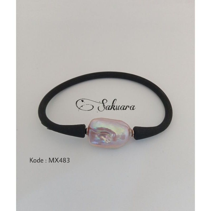 Gelang Silikon Mutiara Air Tawar